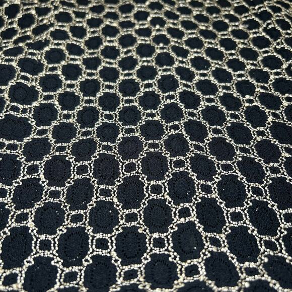 Vintage Maxi Dress Black Beaded Embroidered Sleeveless Slit 80s 90s Gothic - Picture 6 of 12